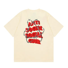Anti Social Social Club Barbed Wire Logo T-Shirt - Cream